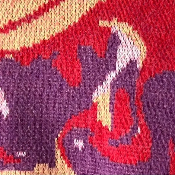 Zara Women's Jacquard knit sweater geo print Sz Medium Cropped - Picture 6 of 7